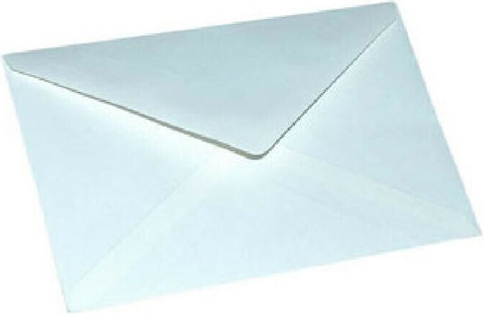 Set de plicuri Corespondență cu Autocolant 100buc 11x7cm în Alb Culoare