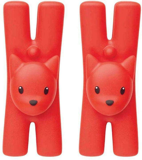 Alessi Klammern mit Magnet Rot 2Stück
