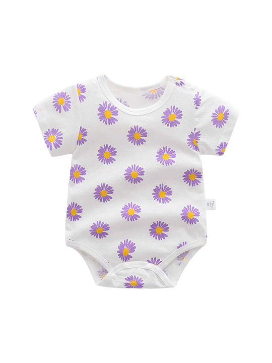 Angelbox Baby Bodysuit Set Short-Sleeved White