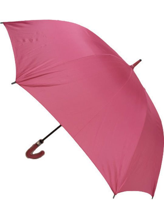 Windproof Automatic Umbrella with Walking Stick Burgundy