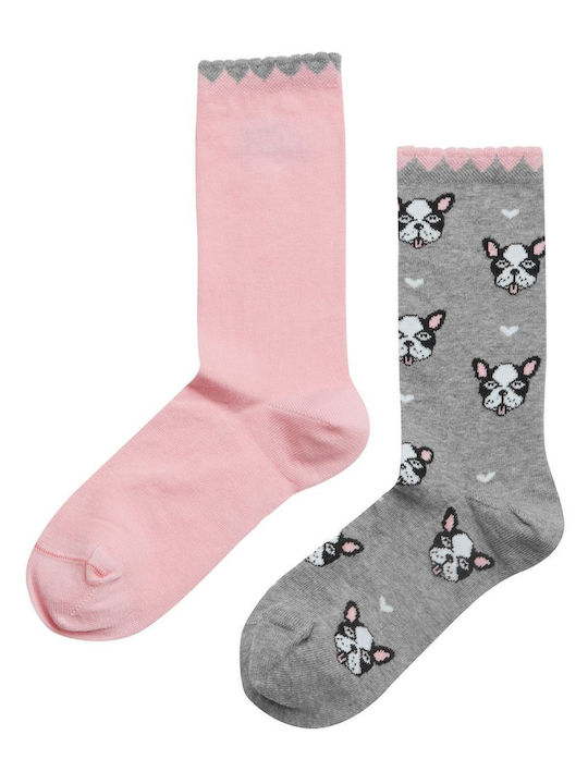 FMS Kids' Socks Long Cute Dog Multicolour 2 Pack