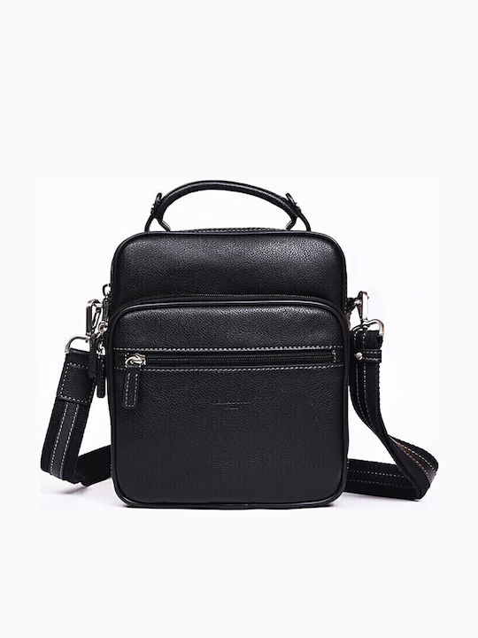 Piele Geantă pentru bărbați De umăr / tip crossbody Neagră