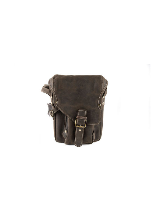 Fetiche Leather Piele Geantă pentru bărbați Umăr / Crossbody Maro