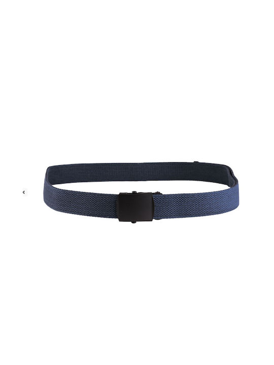 Men's Fabric Webbing Belt Belt Navy Blue