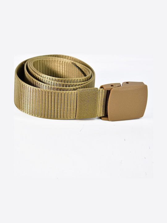 Men's Belt Fabric Webbing Belt Beige