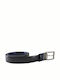 Men's Belt Leather Double Sided Black