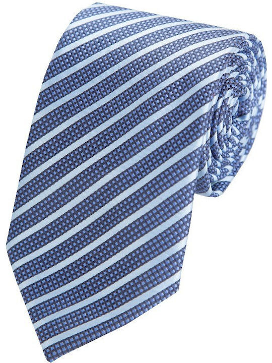 Epic Ties Ανδρική Γραβάτα Μεταξωτή με Σχέδια σε Μπλε Χρώμα