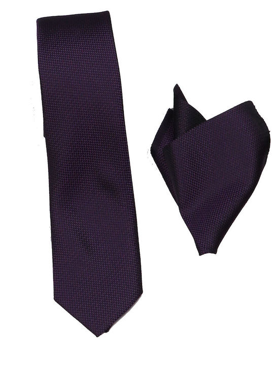 Endeson Fashion Men's Tie Set Monochrome Purple