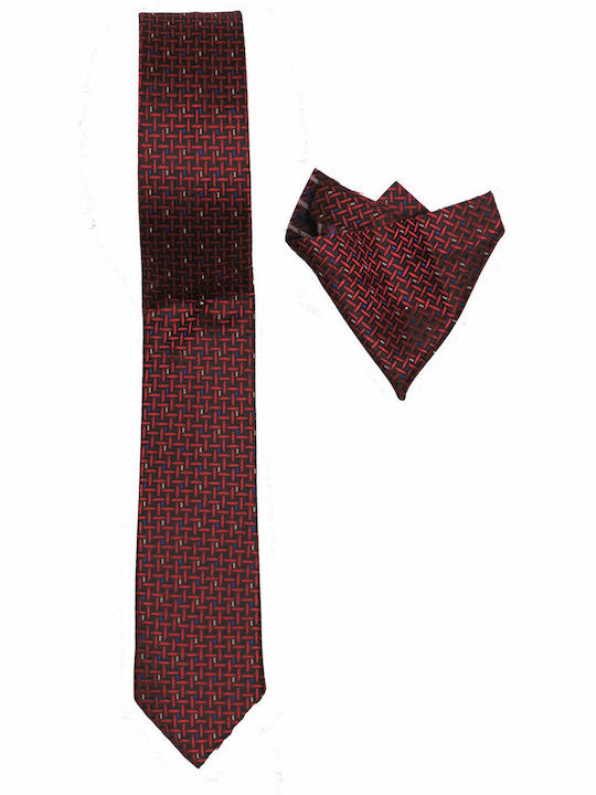 Endeson Fashion Männer Krawatte Synthetisch Gedruckt in Burgundisch Farbe
