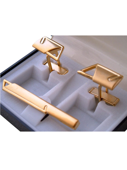 Metallic Cufflinks Gold