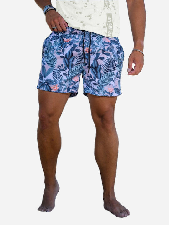 Men's Swimwear Shorts Blue with Patterns