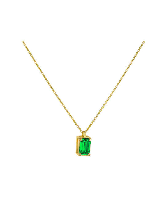 Necklace from Gold 14K with Zircon