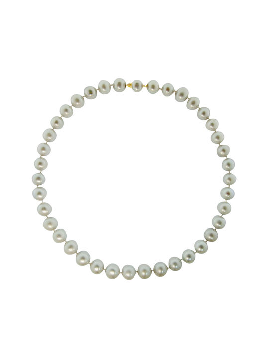 Halskette aus Gold 18k mit Perlen