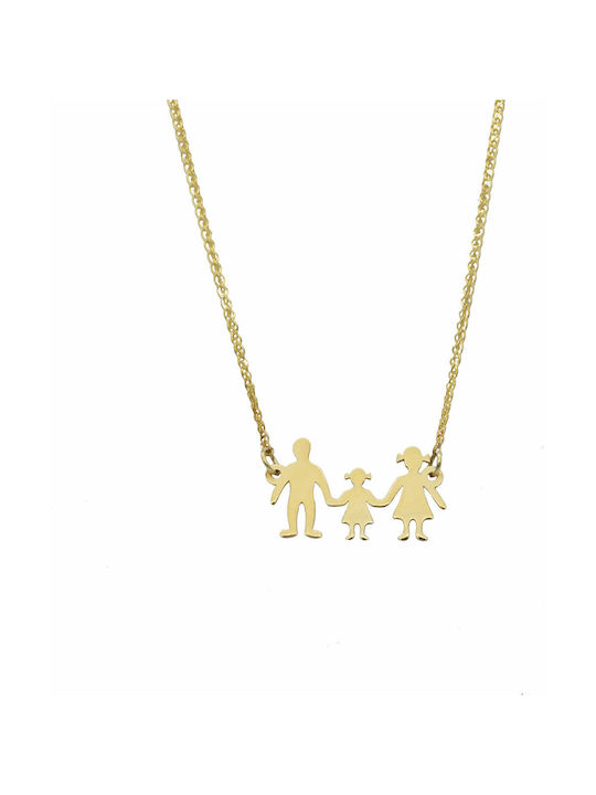 Necklace Family from Gold 14K