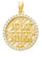 Goldjewels Halskette Doppelter Amulett aus Gold 14K