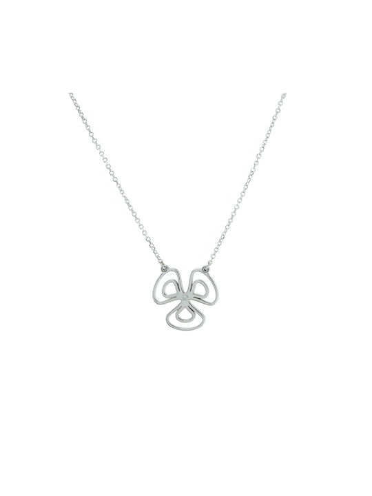 Necklace from White Gold 14K with Diamond