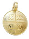 Goldjewels Necklace Constantine Amulet Zodiac Sign Pisces from Gold 14K