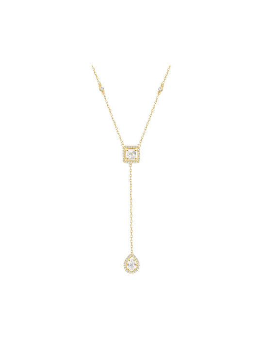 Laura P Necklace from Gold Plated Silver with Zircon