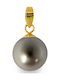 Margaritari Gold Stone Charm with Stones Black 14K