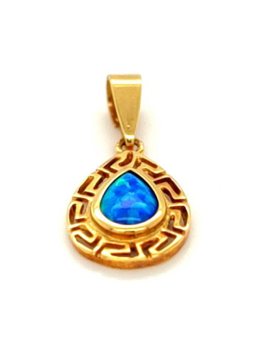 Drandakis Gold Tear Charm from 14K Gold