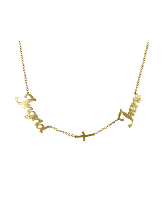 Necklace Name from Gold 14K