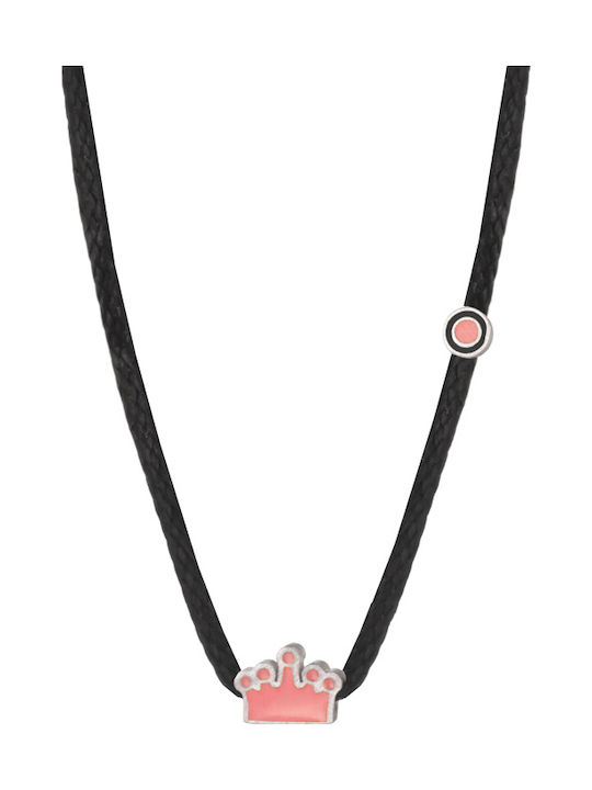 Abadianakis Abadianakis Halskette mit Tiara-Design aus Silber Rosa