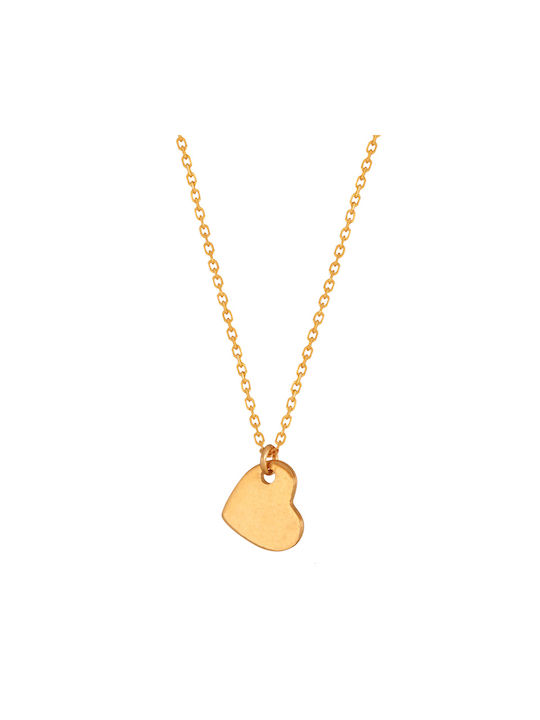 Halskette mit Design Herz aus Vergoldet Silber