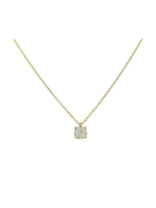 Halskette aus Gold 18k mit Diamant