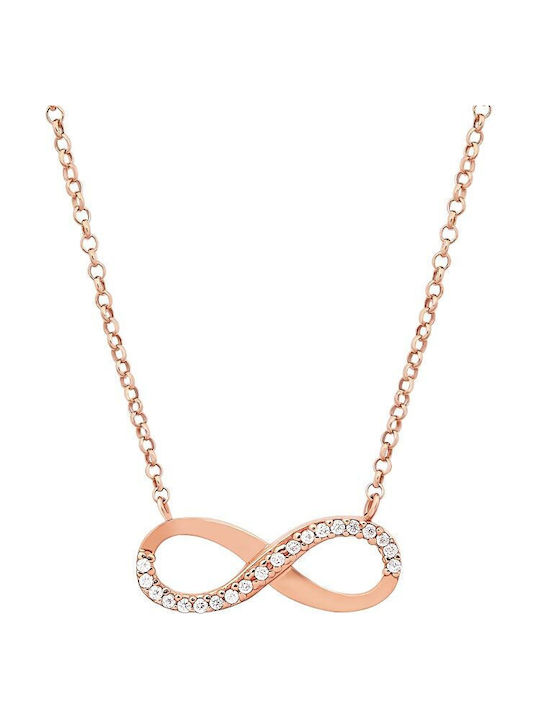 Necklace Infinity from Rose Gold 9 K