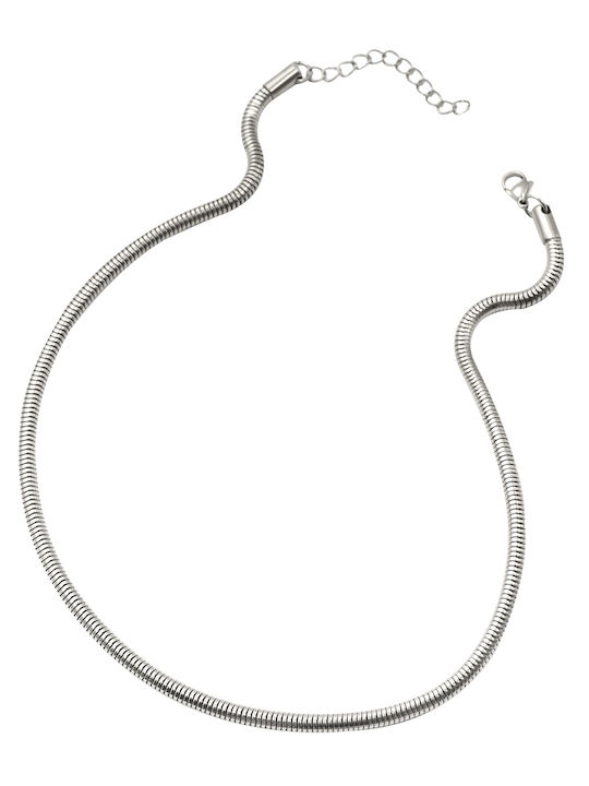 Tribute Tribute Αλυσίδα Λαιμού από Ατσάλι Επιχρυσωμένη Λεπτή Πάχους 4mm και Μήκους 47cm