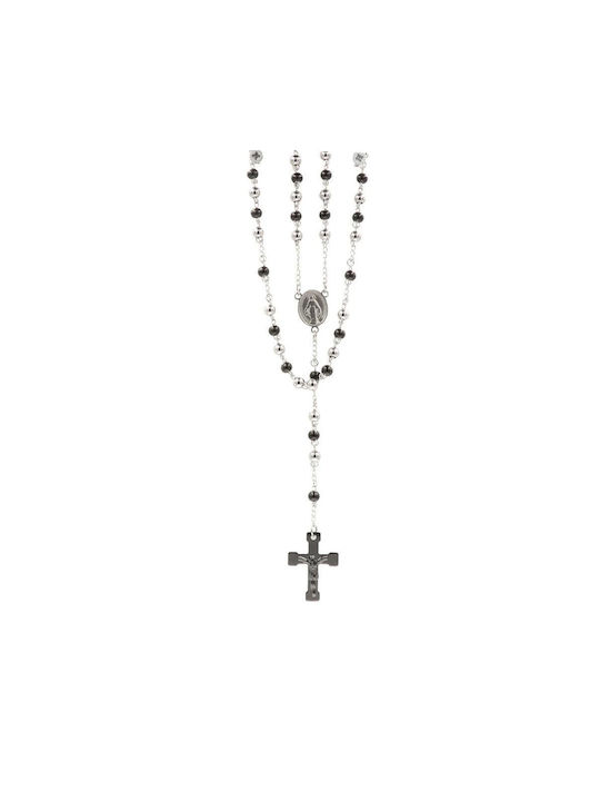 Q-Jewellery Necklace Rosary from Gold Plated Steel