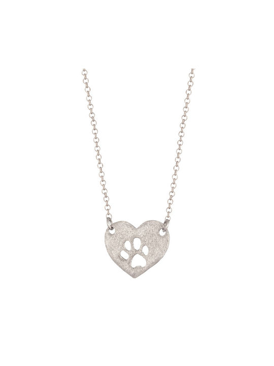 Necklace with design Heart from Silver