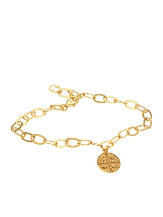 Damen Armband Kette mit Design Istanbul aus Silber Vergoldet