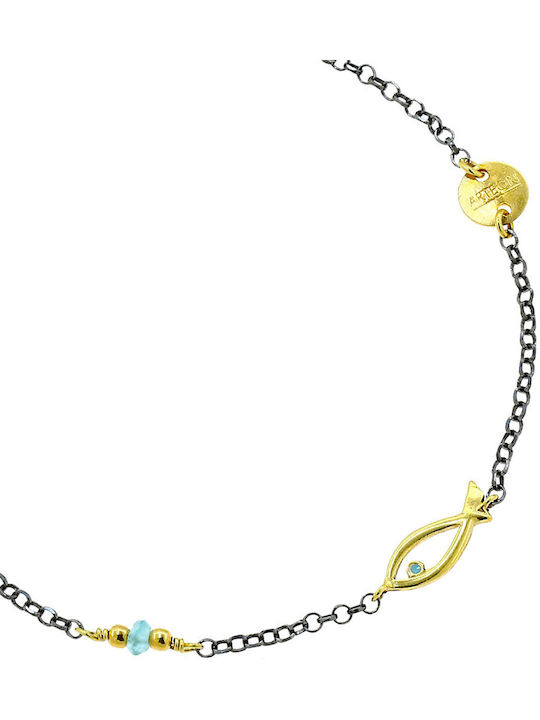 Bracelet Anklet Chain made of Silver Gold Plated