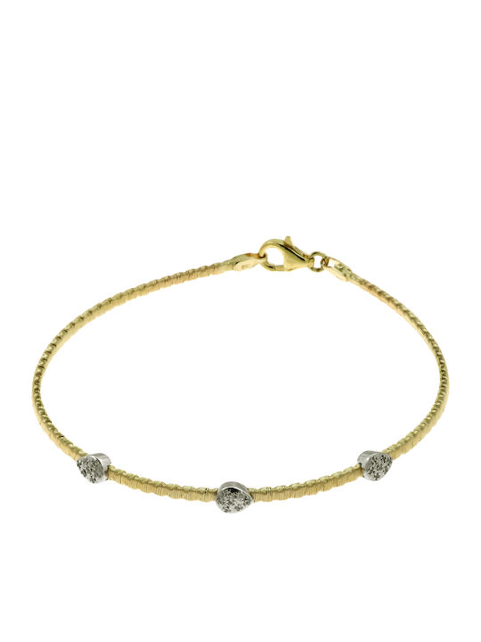 Bracelet Chain made of Gold 14K with Zircon