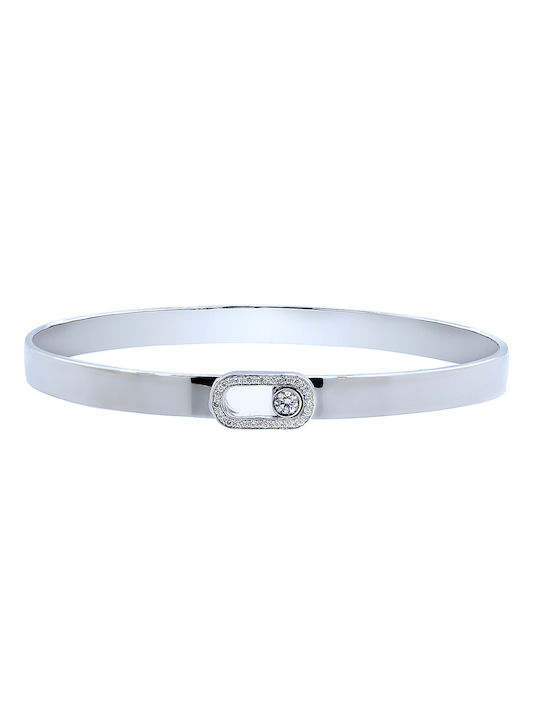 Bracelet Handcuffs made of White Gold 14K with Diamonds