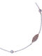 Fußarmband aus Weißgold 14K mit Zirkon 27cm