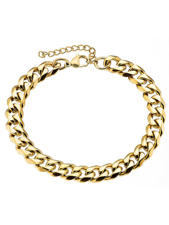 Bracelet Anklet Chain made of Steel Gold Plated