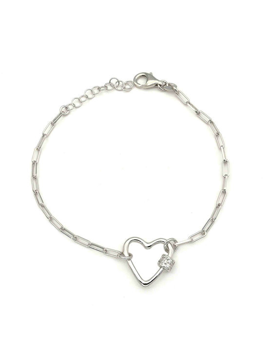 Bracelet with design Heart made of Silver