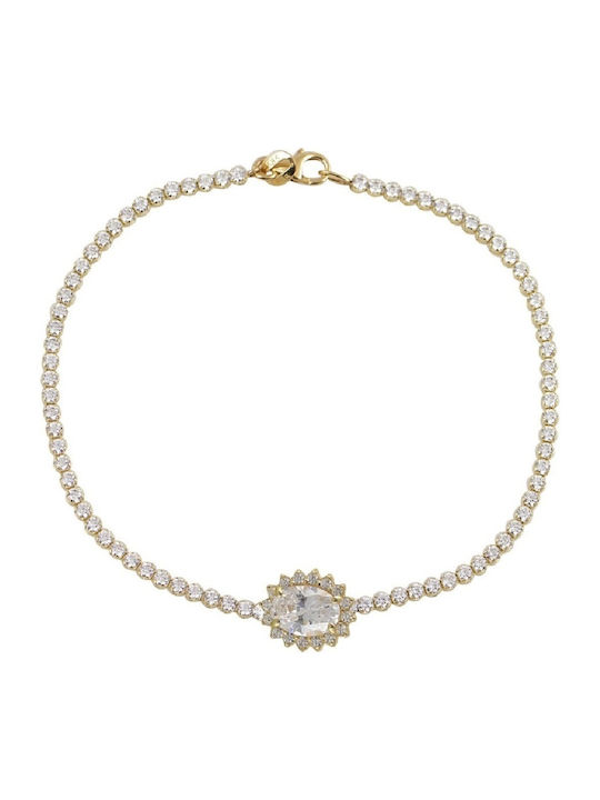 Bracelet Rosette made of Gold 14K with Zircon