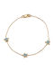 George Art Jewels Women's Bracelet with Eye Design in 14K Gold 43cm