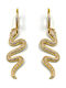 Silverline Earrings made of Steel Gold Plated with Stones