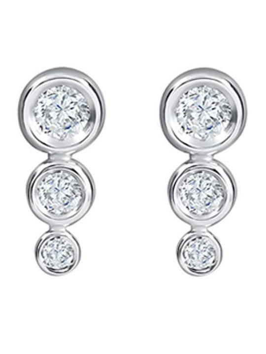 Skyshard Ohrringe aus White Gold mit Diamant