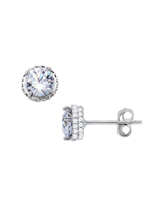 Earrings made of Platinum with Stones