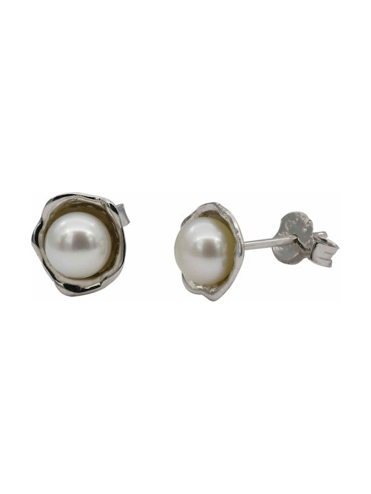 Earrings made of Platinum with Pearls