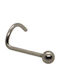 Piercing.gr Curly Σκουλαρίκι Μύτης από Τιτάνιο 0.8mm Ασημί