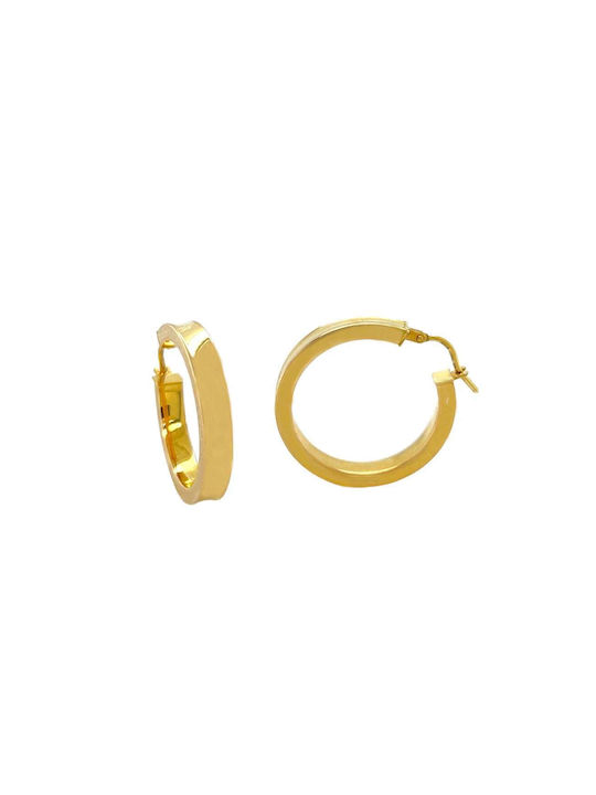 Earrings Hoops made of Gold 14K