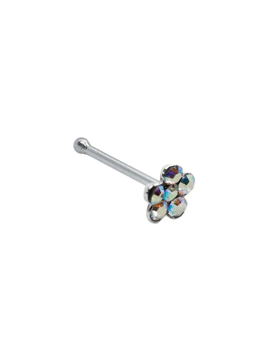 Nose Earring Stud made of Silver with Stones