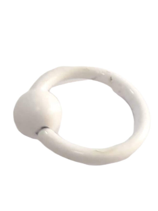 BD Jewelery Σκουλαρίκι Κρικάκι από Ατσάλι Λευκό