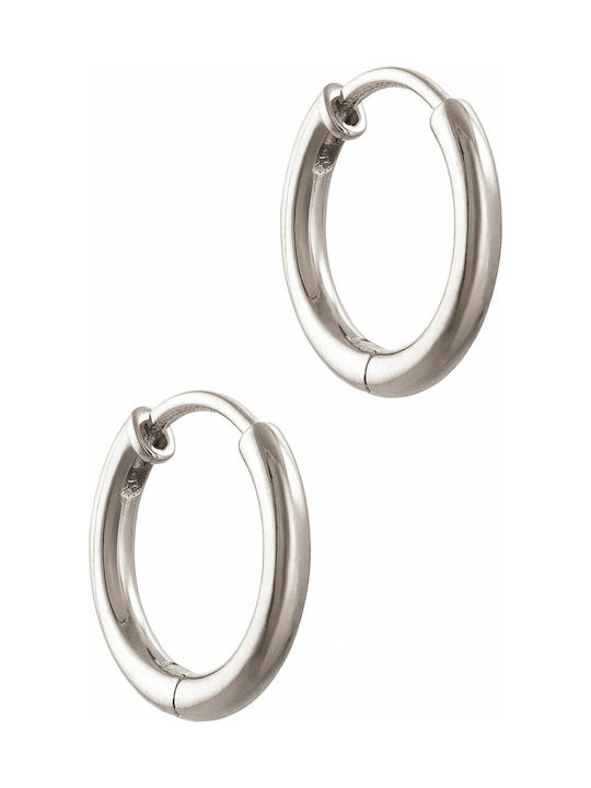 Earrings Hoops made of Platinum